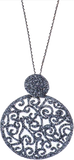 Black Sparkle Chain Necklace