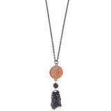 Blackened Chain with Rose Gold Bali Charm