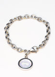 Stainless steel Silver Chain Bracelet with EFX Charm