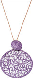 Purple Sparkle Chain Necklace