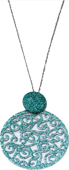 Teal Sparkle Chain Necklace