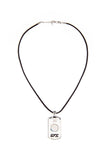 Dogtag Cross EFX Leather Necklace